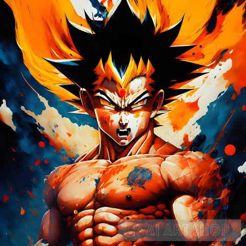 Goku Super Saiyan #10 Portrait Ai Art