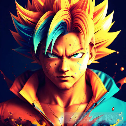Goku Super Saiyan #2 Portrait Ai Art