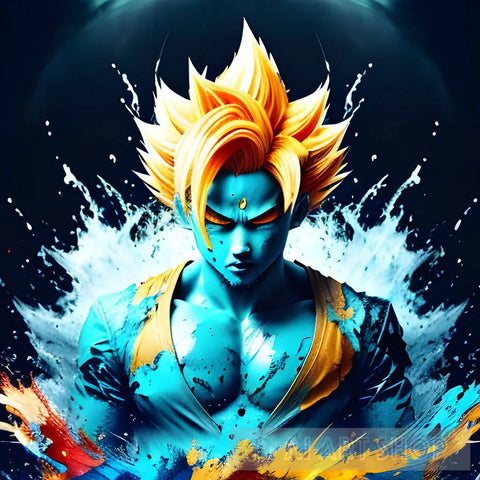 Goku Super Saiyan #3 Portrait Ai Art
