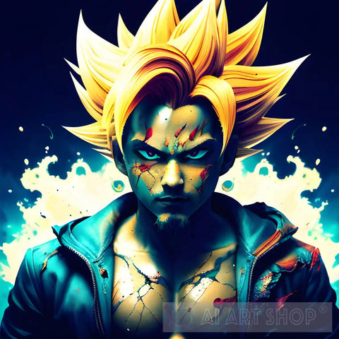 Goku Super Saiyan #5 Portrait Ai Art