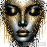 Gold And Black Woman Face Ai Painting