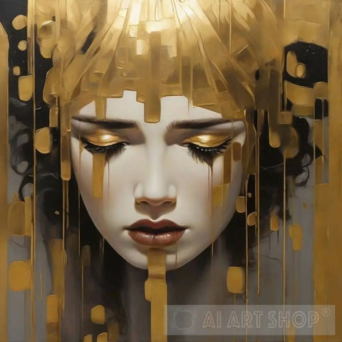 Gold Face Ai Artwork