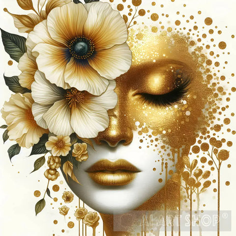 Gold Face Painting Ai