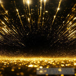 Gold Lights And Black Background Abstract Ai Art