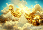 Golden Angels Guarding The Gates Of Heaven Ai Artwork