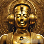 Golden Buddha Ai Artwork