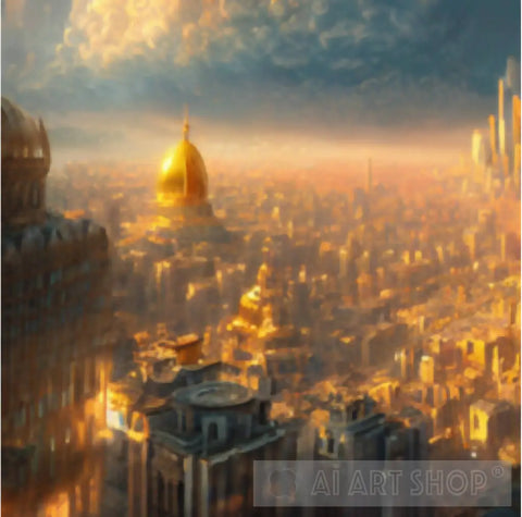 Golden City Ai Artwork