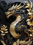 Golden Dragon Wall Art Ai Artwork