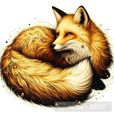 Golden Fox Animal Ai Art