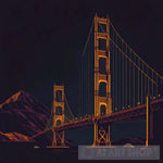 Golden Gate Bridge Abstract Ai Art