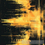 Golden Horizon Abstract Ai Art