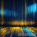 Golden Stripes Abstract Ai Art