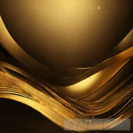 Golden Stripes Abstract Ai Art