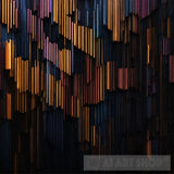 Golden Stripes Abstract Ai Art