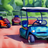 Golf Carts Modern Ai Art