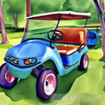 Golf Carts Modern Ai Art