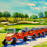 Golf Carts Modern Ai Art