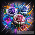 Gorgeous Colorful Spring Flowers Ai Artwork