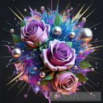 Gorgeous Colorful Spring Flowers Ai Artwork