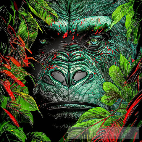 Gorilla In The Wilderness Animal Ai Art