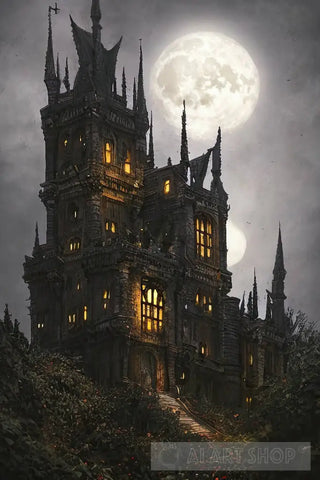 Gothic Mid-Evil Castle Architecture Ai Art