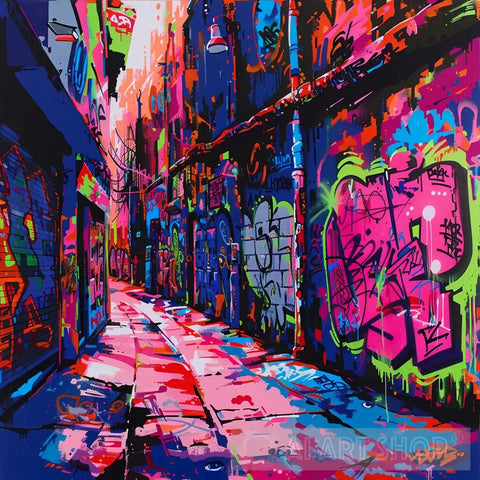 Graffiti Alleyway - Pop Art Illustration Ai