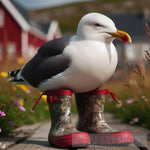 Great Black Backed Gull Wearing Camo Rain Boots Ai Artwork