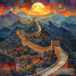 Great Wall Majesty - Digital Collage Art Architecture Ai