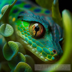 Green Snake Animal Ai Art