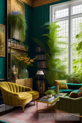 Greener Sitting Room Ai Artwork