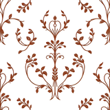 Six Elegant Victorian Swirl Damask seamless pattern — Transparent Background