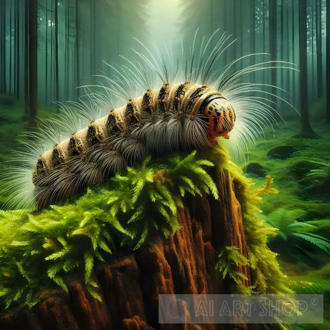 Hairy Caterpillar Ai Artwork