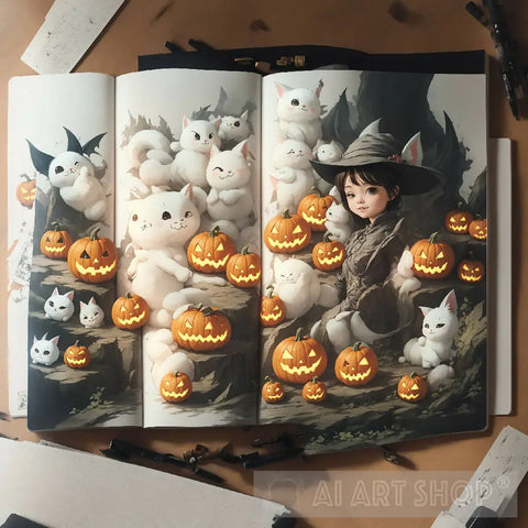 Halloween Book Ai Artwork