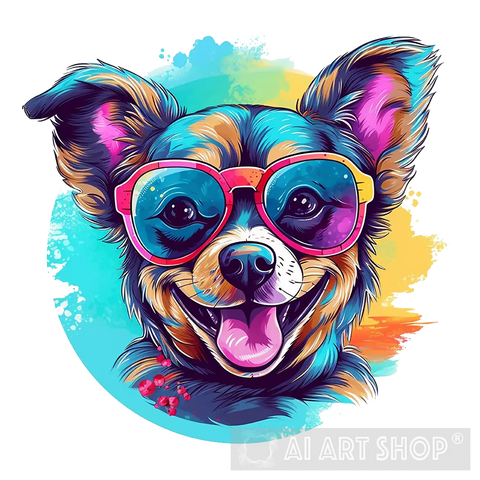 Happy Dog Animal Ai Art