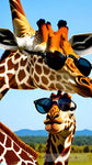 Happy Giraffe Animal Ai Art