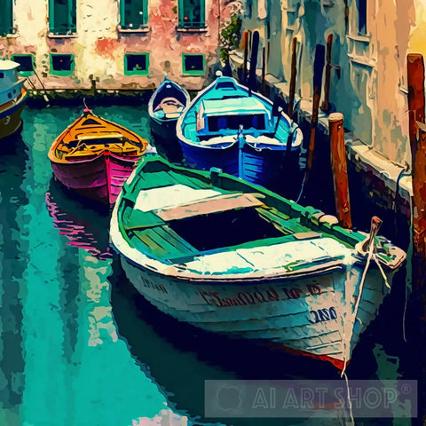 Harbor Abstract Ai Art