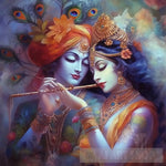 Harmony Divine: Unveiling The Eternal Beauty Of Radha And Krishnas Sacred Relationship Ai Painting