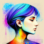 Harmony Of Trees: A Painting With Unique And Distinctive Colors Portrait Ai Art