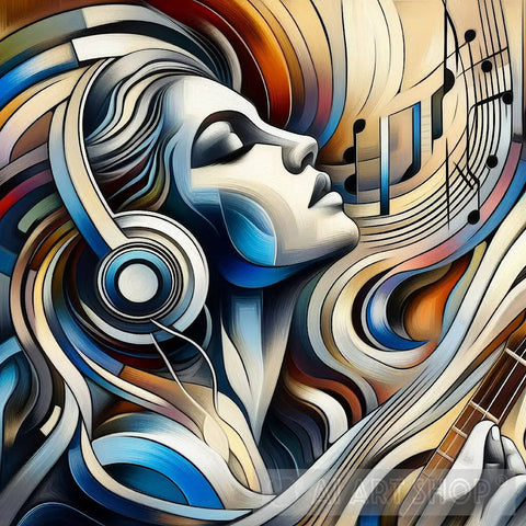 Harmony Unveiled: Rhythmic Portrait Of Sound Pop Ai Art