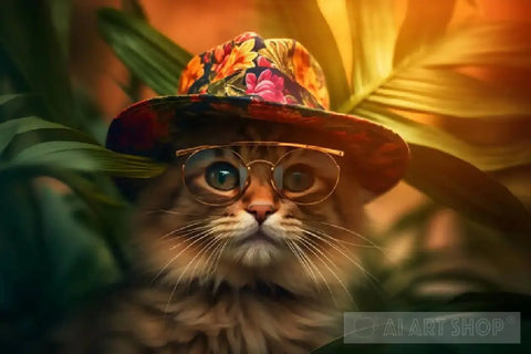 Hat Cat Ai Painting