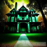 Haunted Mansion Inhabited By Creepy Spirits Portrait Ai Art