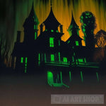 Haunted Mansion Inhabited By Creepy Spirits Portrait Ai Art