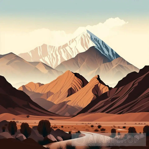 Haunting Beauty Of High Desert Minimalism Landscape Ai Art