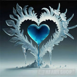 Heart In Ice Ai Artwork
