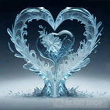 Heart In Ice Ai Artwork