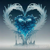 Heart In Ice Ai Artwork