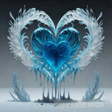 Heart In Ice Ai Artwork