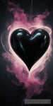 Heart-Shaped Pink Smoke Ai Artwork