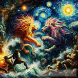 Hercules Vs Nemea. Ai Painting