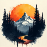 HiDream.org_vibrant-abstract-mountain-landscape-with-ink-sunrise-and-forest-elements (1)